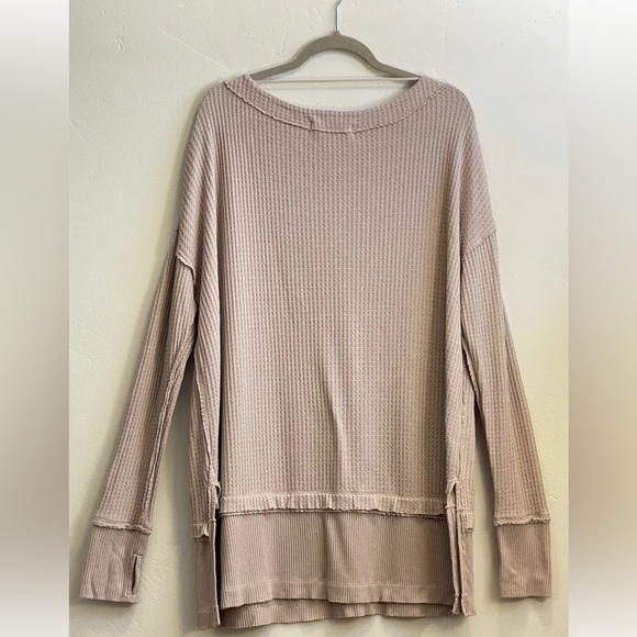 We The Free Waffle Knit Shirt Tunic Top - Picture 8 of 10